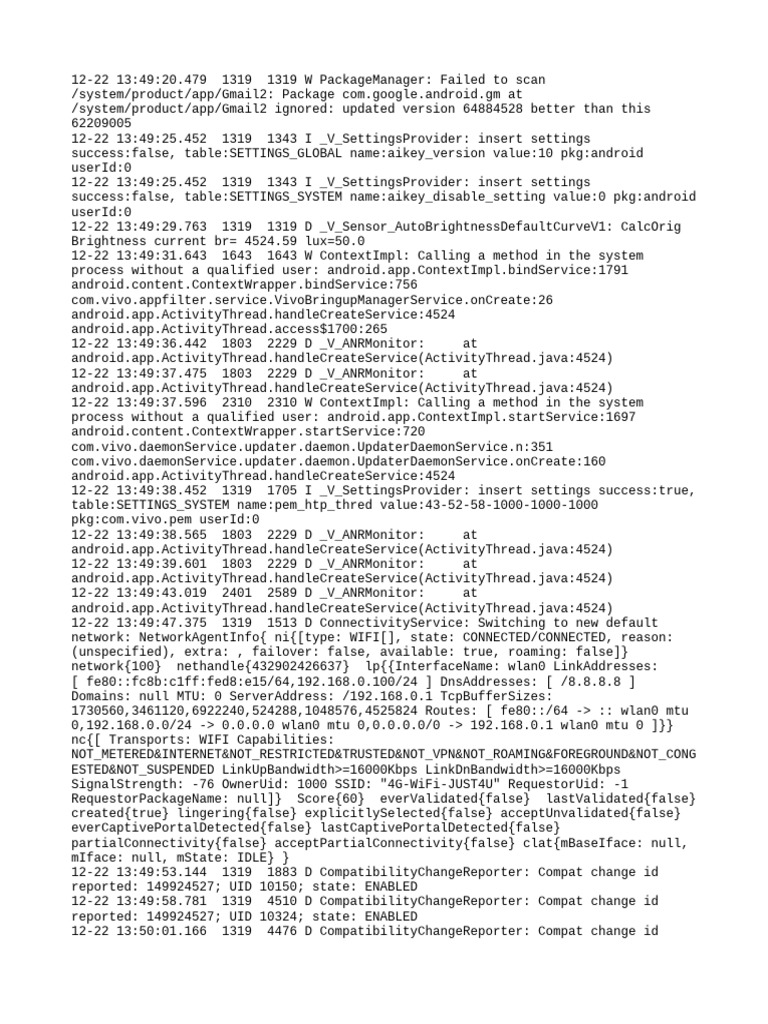 log | PDF | Java (Programming Language) | Android (Operating System)