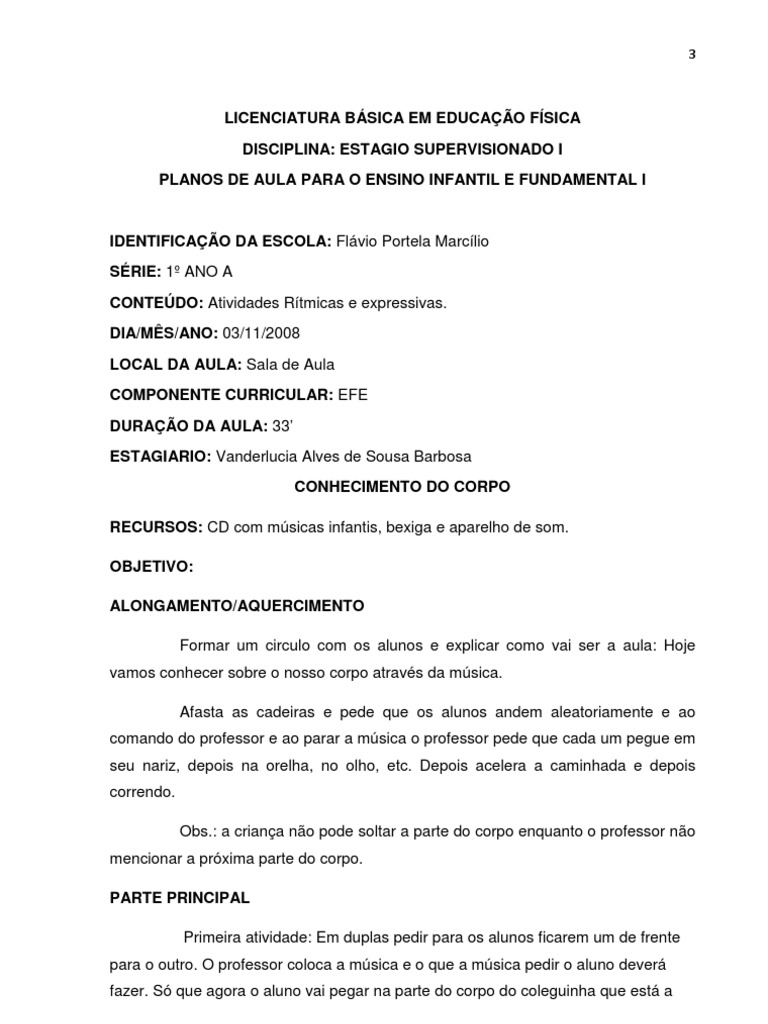 Planos de Aula Ensino Fundamental I | Pré-escola | Danças