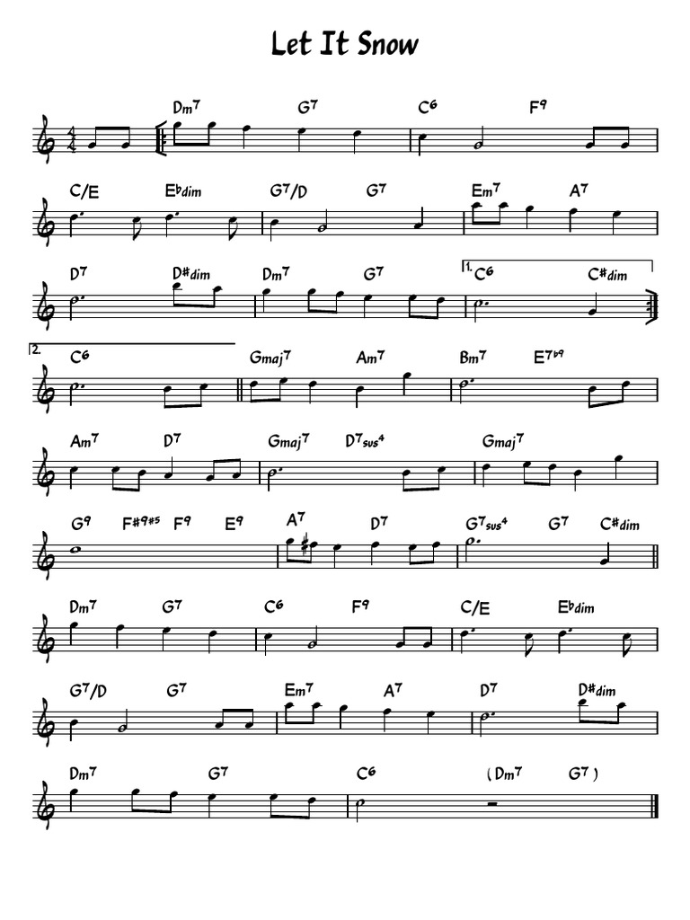 Let It Snow: Chords and Lyrics Guide | PDF
