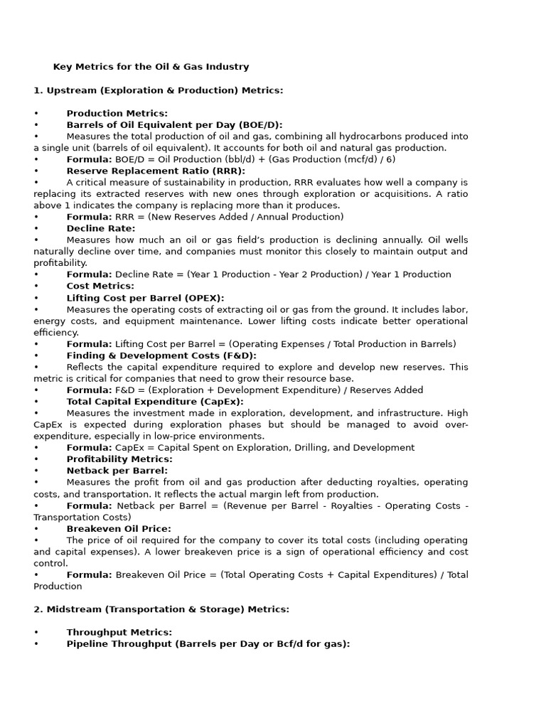 Oil and Gas Case Types Structured Framework | PDF | Oil Refinery ...