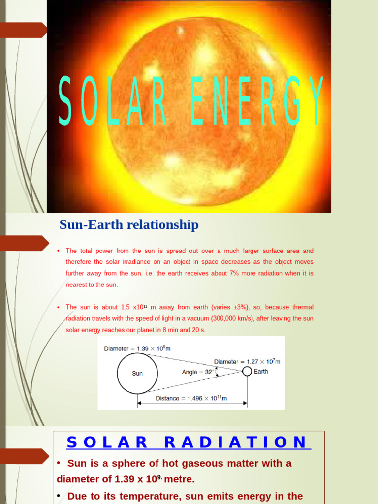 Understanding Solar Radiation Dynamics | PDF | Electromagnetic ...