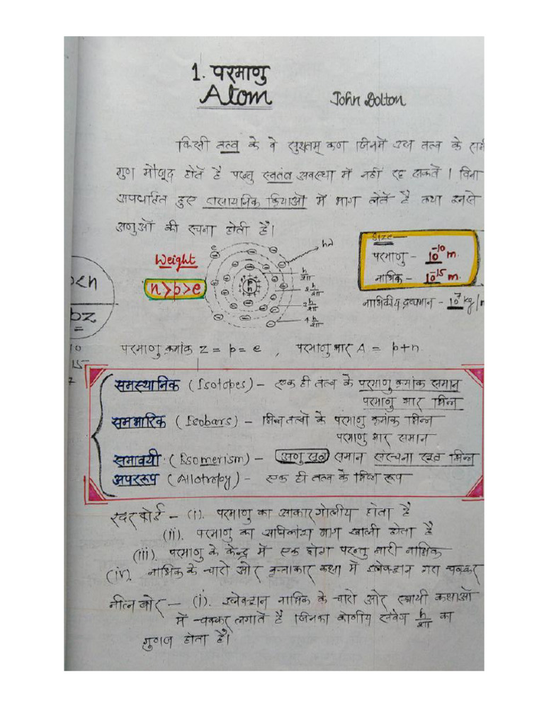 General Science Chemistry 25 Points Handwritten by Papagk | PDF