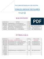 HORARIOS PARTIDOS 11-2