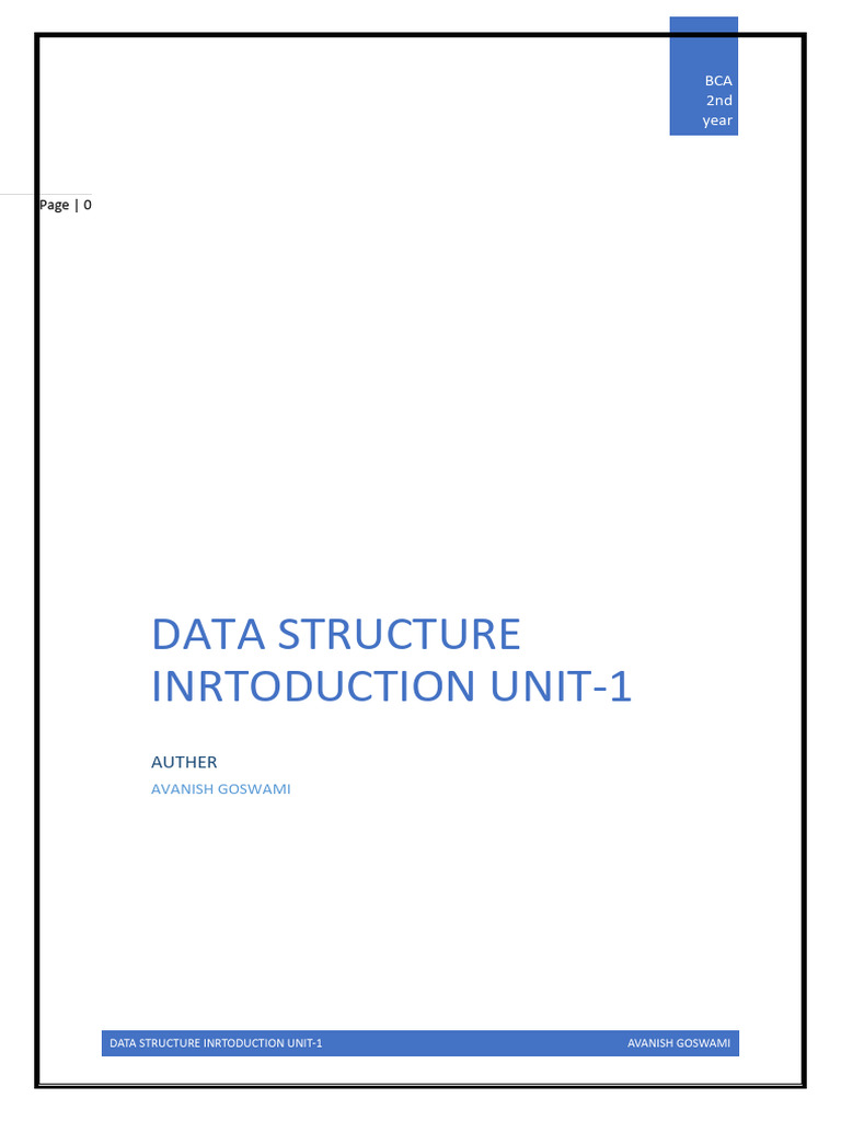 Introduction to Data Structures | PDF | Data Type | Time Complexity