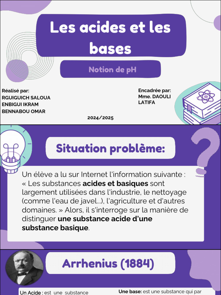 Acides et bases : Définitions et pH | PDF | Acide | Ph