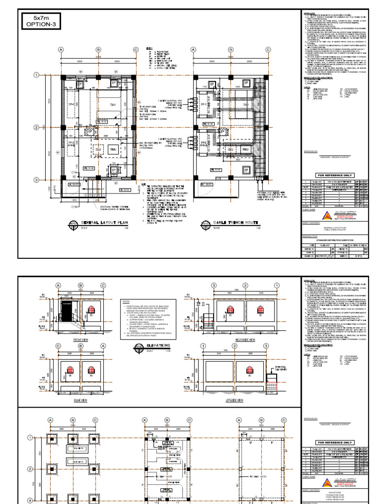 Standard Distribution Substation Layout | PDF | Stairs | Concrete