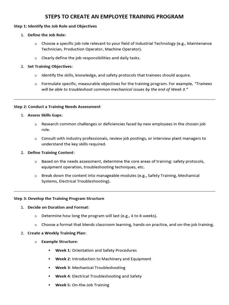 Steps To Create An Employee Training Program | PDF | Troubleshooting ...