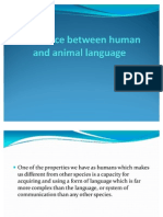 Difference Between Human and Animal Language