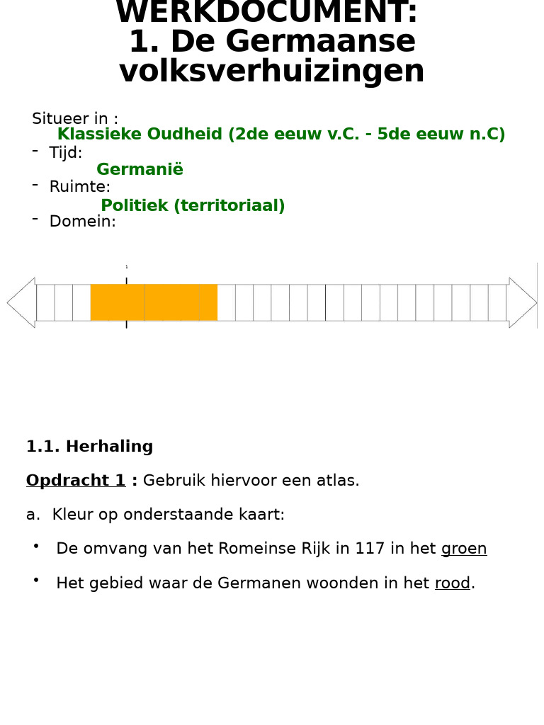 PPT. 1. Werkdocument - 1. de Germaanse Volksverhuizingen | PDF