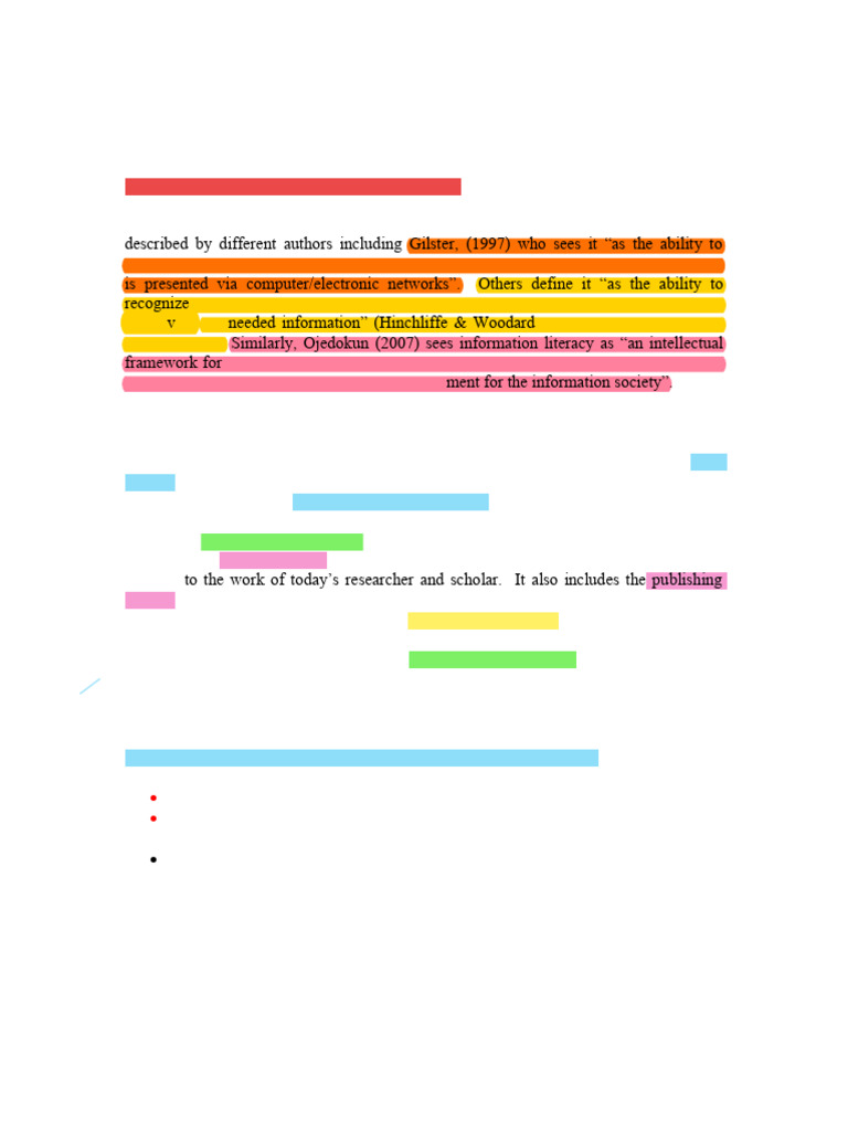 Lib 101 Pdf Information Literacy Information