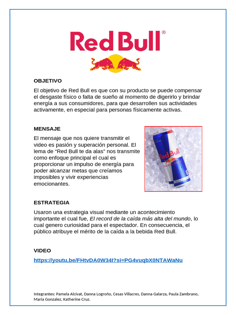 Energía y Superación con Red Bull | PDF