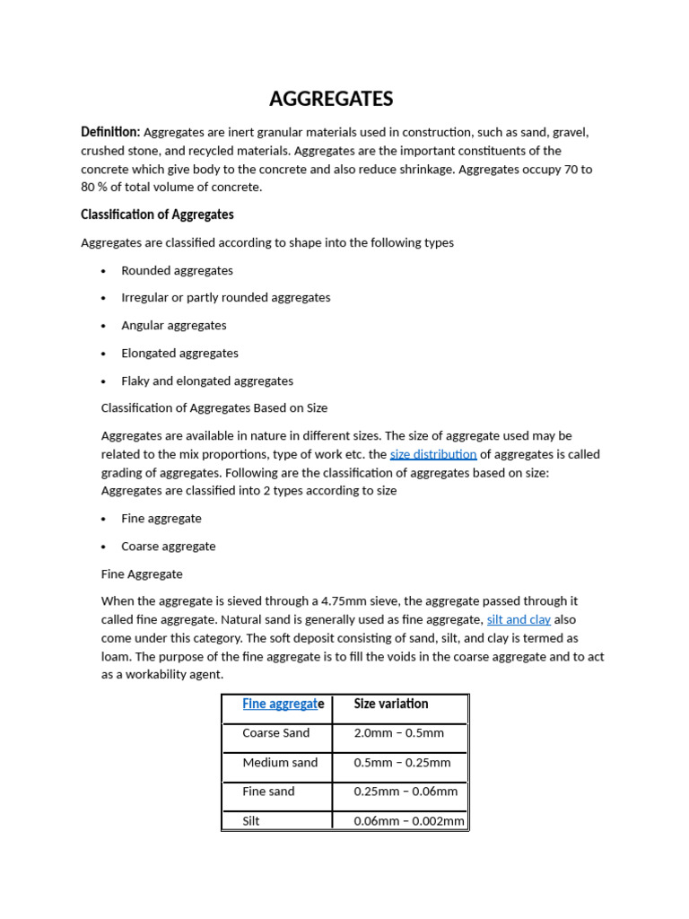 Aggregates New Pdf Construction Aggregate Concrete