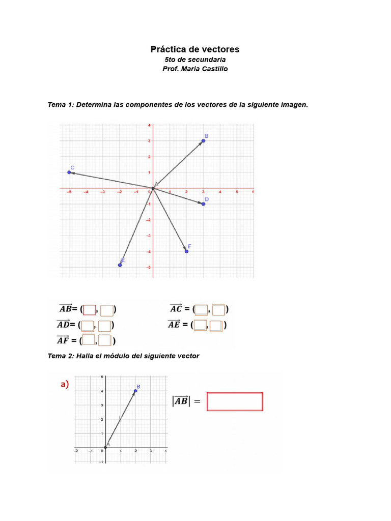 Practica de Vectores-2 | PDF