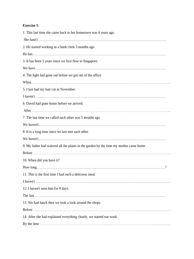 English Tenses Practice Exercises | PDF | Meal | Cuisine