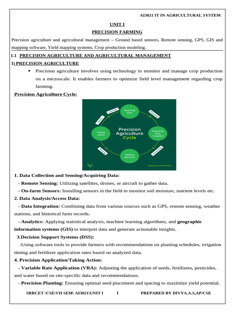 Precision Agriculture Tech Guide | PDF | Geographic Information System ...