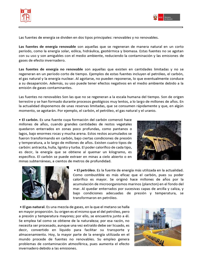 Fuentes de Energía | PDF | Energía renovable | Energía solar