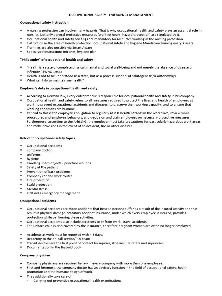 Occupational Safety | PDF | Occupational Safety And Health | Physical ...