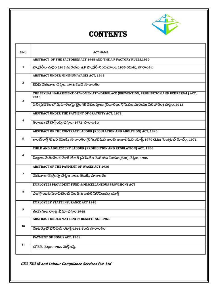 Labor Law Abstracts and Compliance Guide | PDF | Regulatory Compliance ...