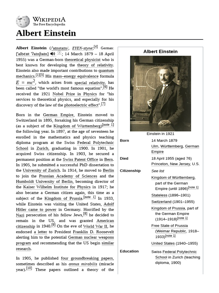 Albert Einstein | PDF | Albert Einstein | Gravity