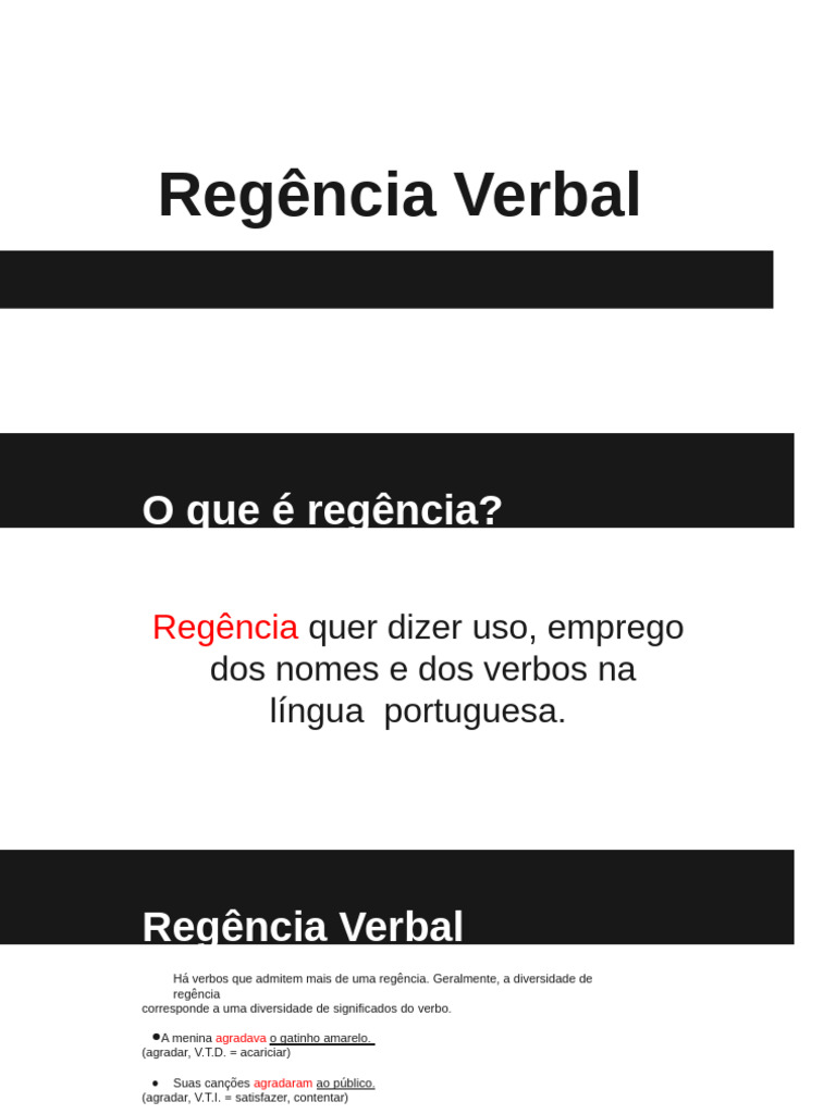 Regência Verbal do Verbo Agradar | PDF | Objeto (gramática) | Linguística