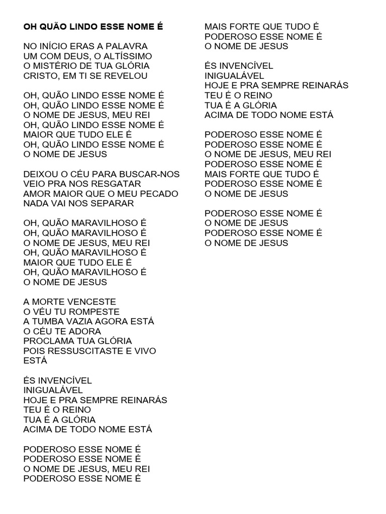 Oh Quão Lindo Esse Nome é | PDF