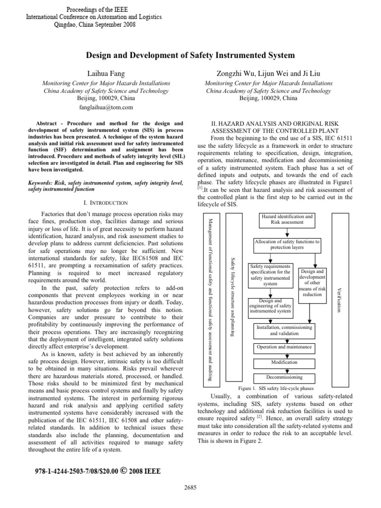 Safety Instrumented System Design Overview | PDF | Risk | Risk Management