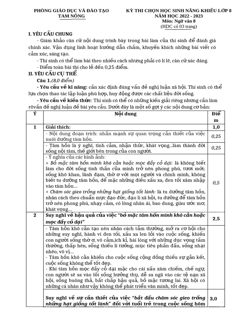 HDC - NG Văn 8 | PDF