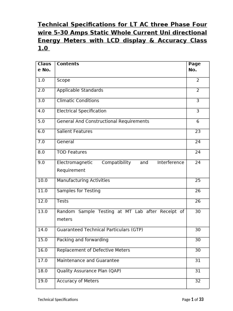 3technical Specs 3phwc Pc-1220 | PDF | Calibration | Alternating Current