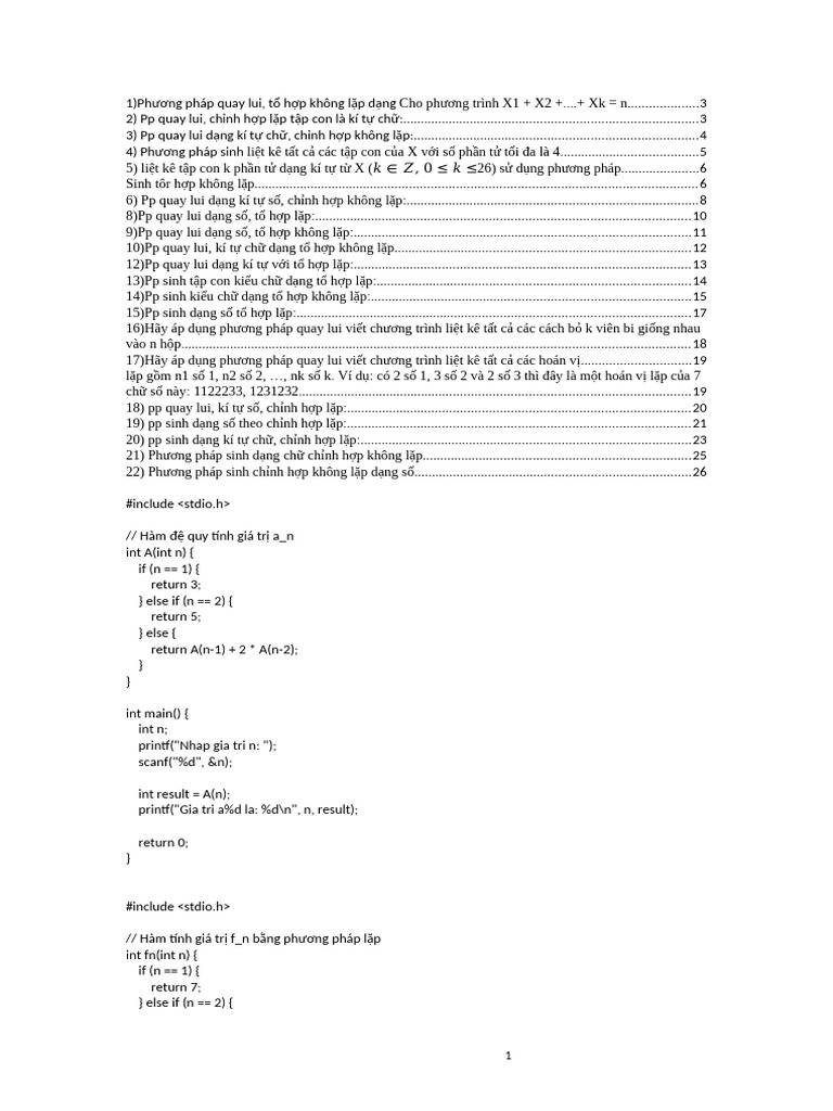 Code C A Toán R I R C | PDF