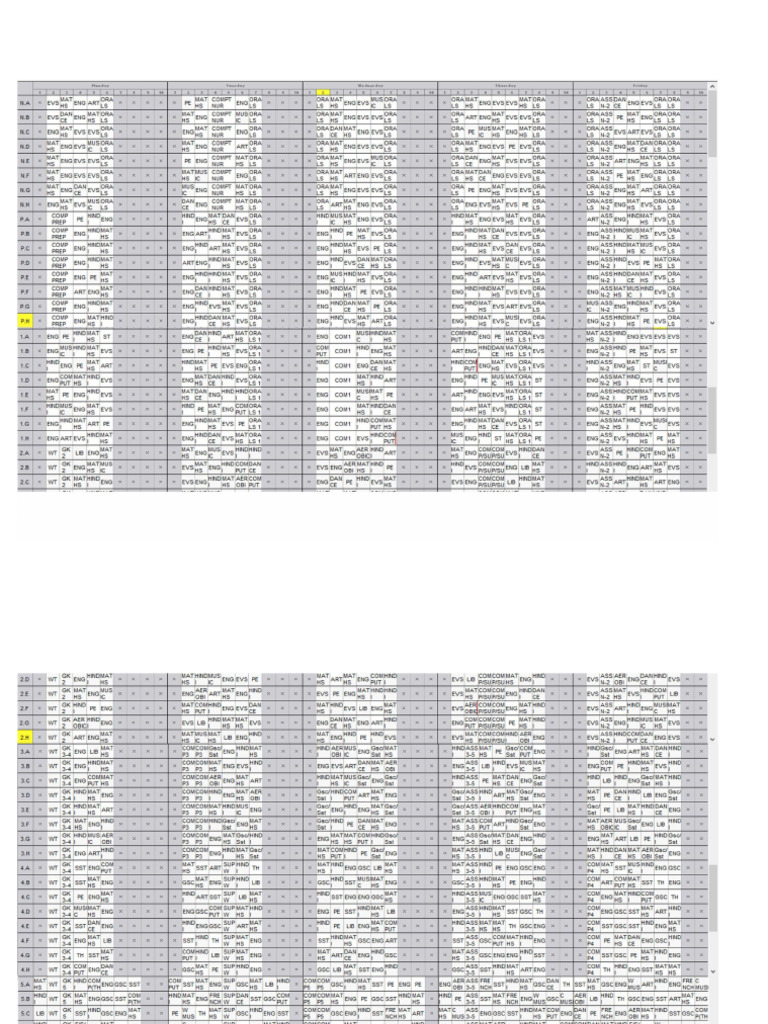 Beautiful Class Time Table Ideas