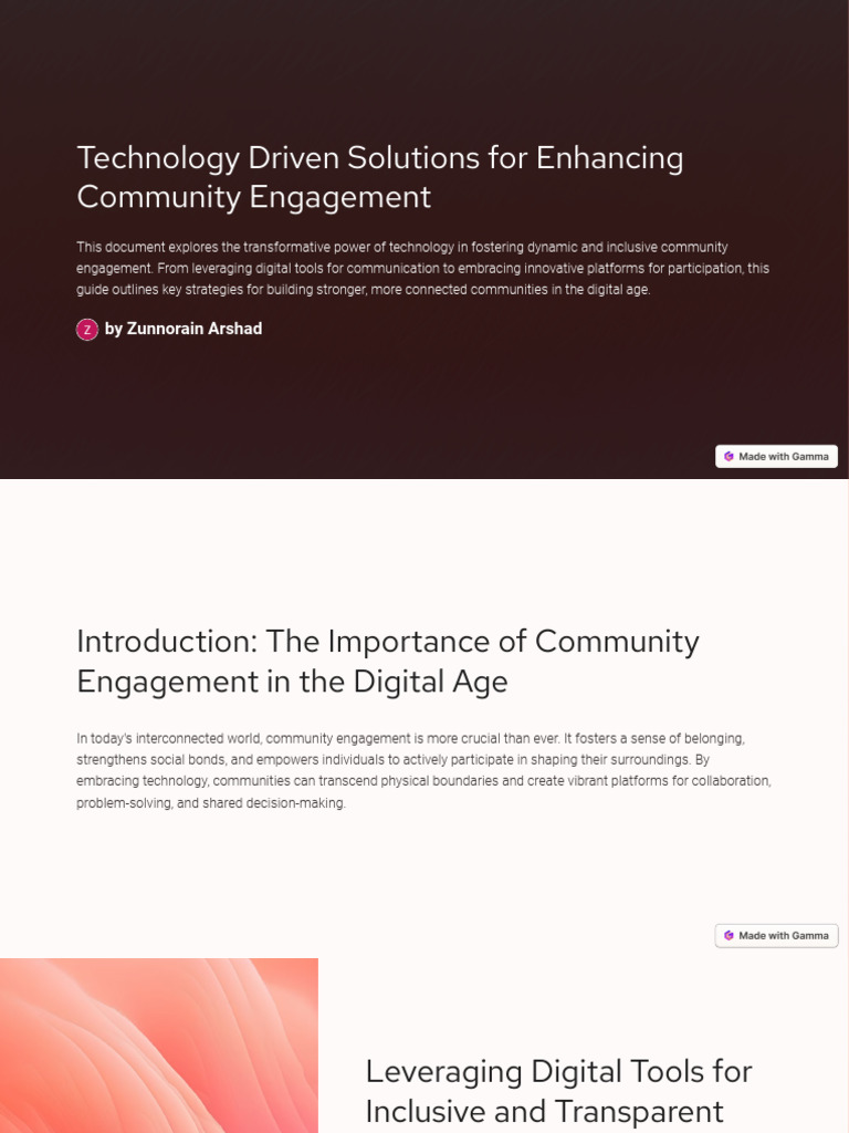 Tech Solutions for Community Engagement | PDF | Social Media | Popular ...