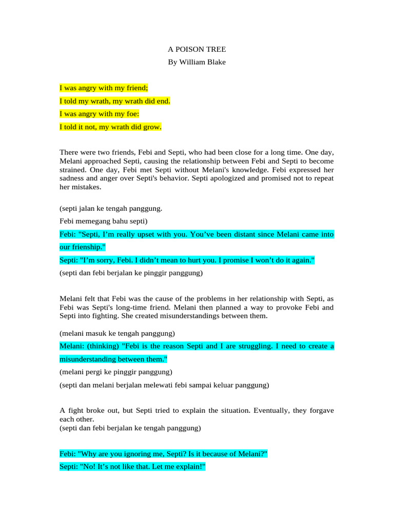A Poison Tree | PDF | Anger