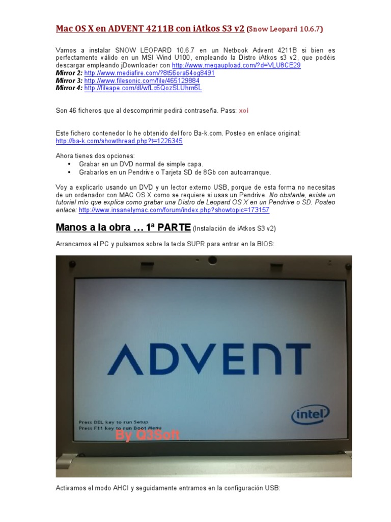 Advent 4211 b drivers for macbook pro