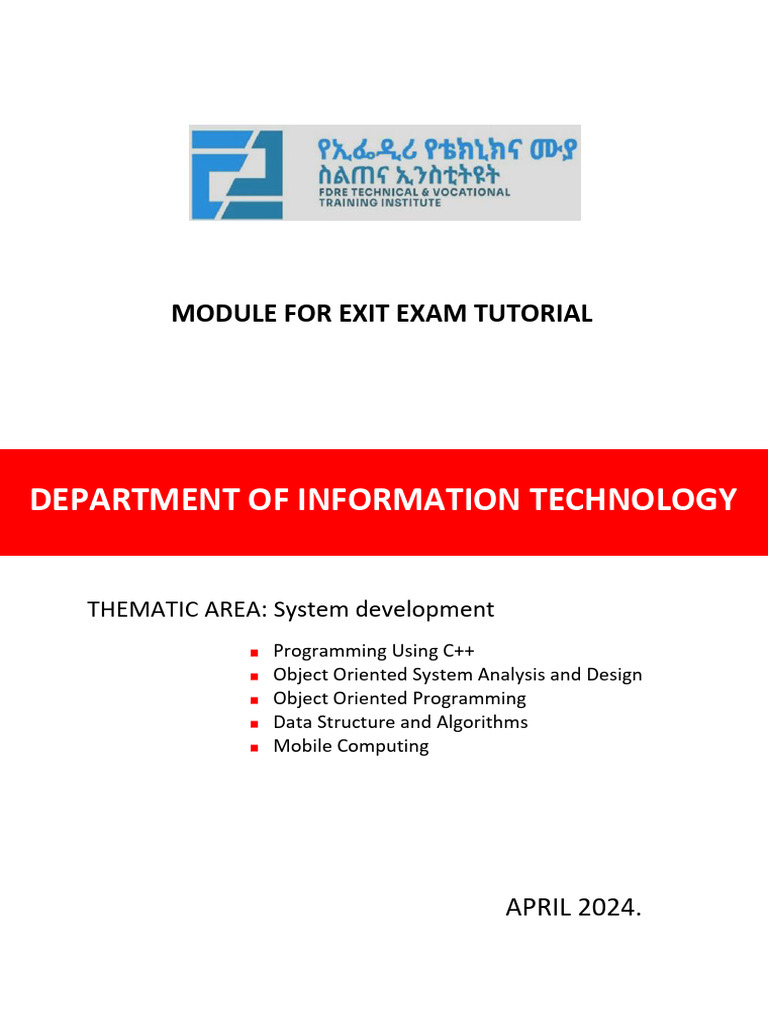 C++ and OOP Exit Exam Module | PDF | Integer (Computer Science ...