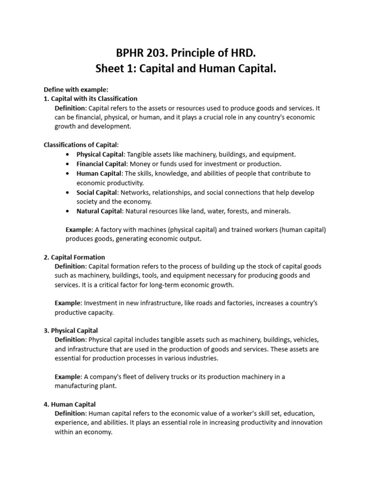 HRD Principles for Economic Growth | PDF | Gross Domestic Product ...