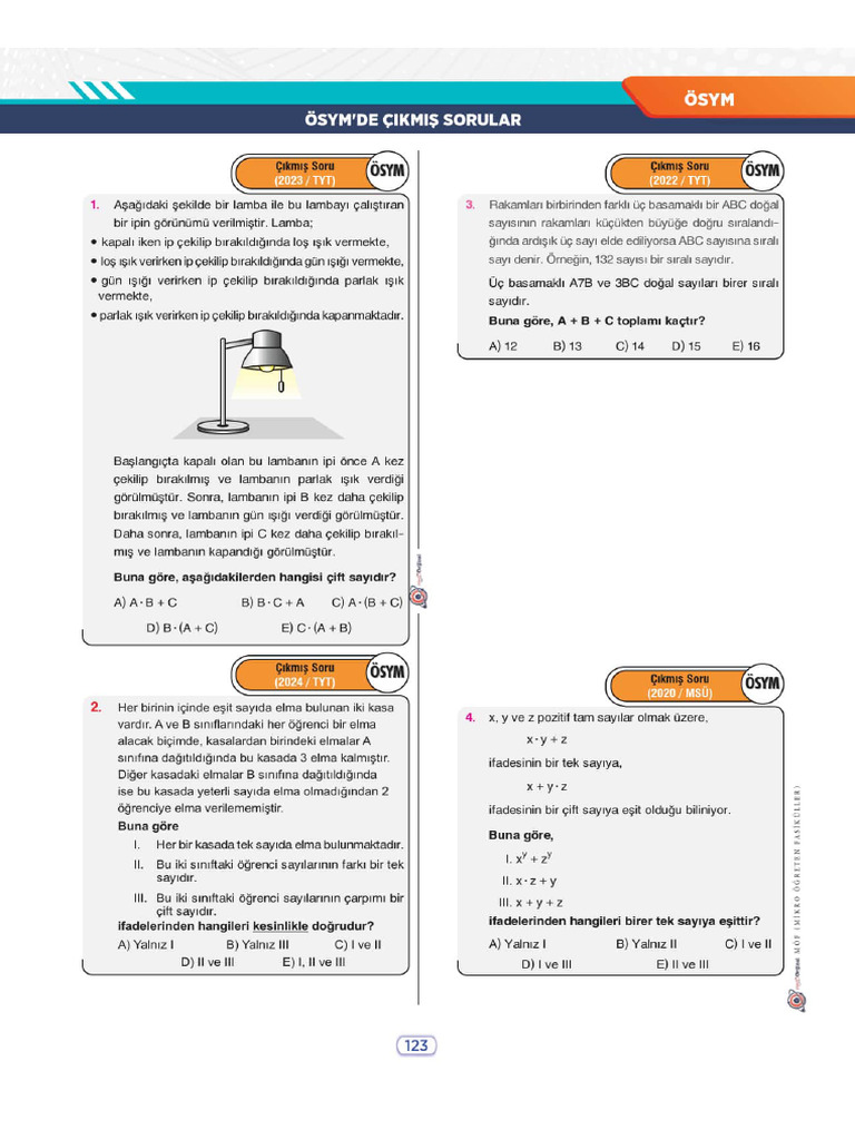Sayılar Çıkmış Sorular 2 | PDF