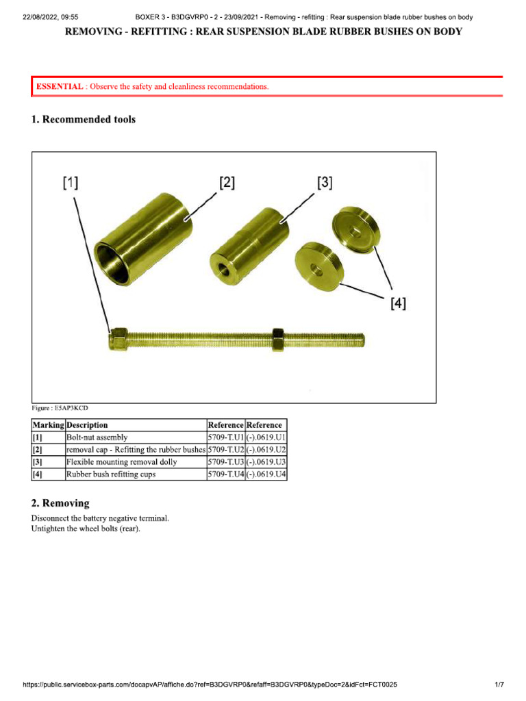 Boxer Rear Springs Bushings | PDF