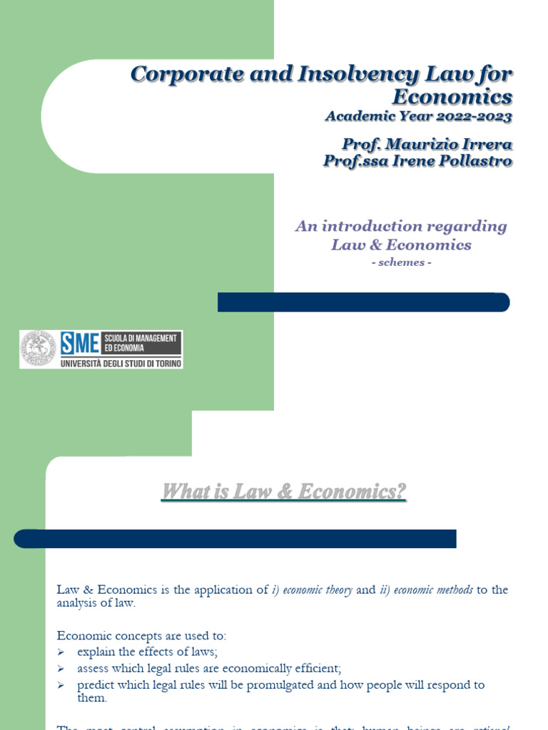 Law & Economics: Concepts and Applications | PDF | Law And Economics ...