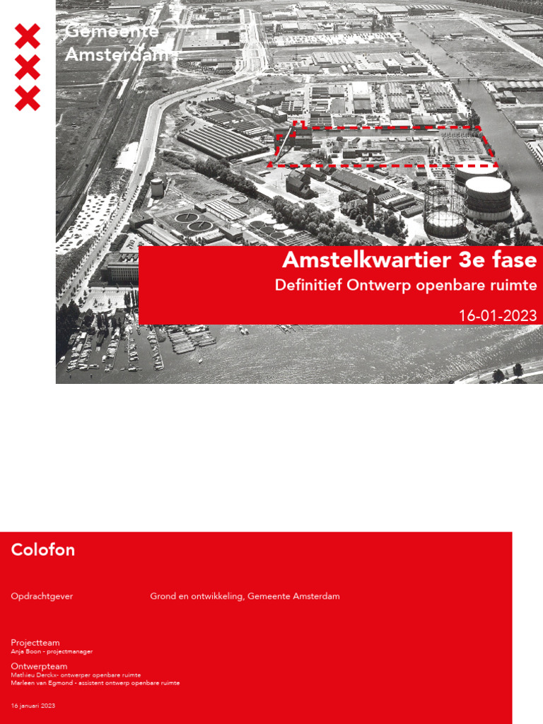 Definitief Ontwerp Openbare Ruimte Amstelkwartier Derde Fase 160123 | PDF