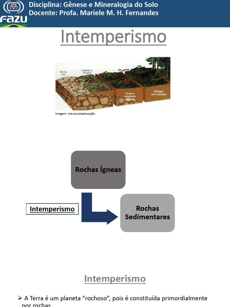 Intemperismo: Processos e Importância | PDF | Intemperismo | Rochas ...