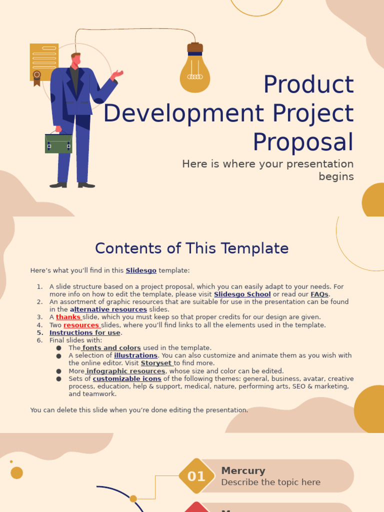 Product Development Proposal Template | PDF | Planets | Planets In ...