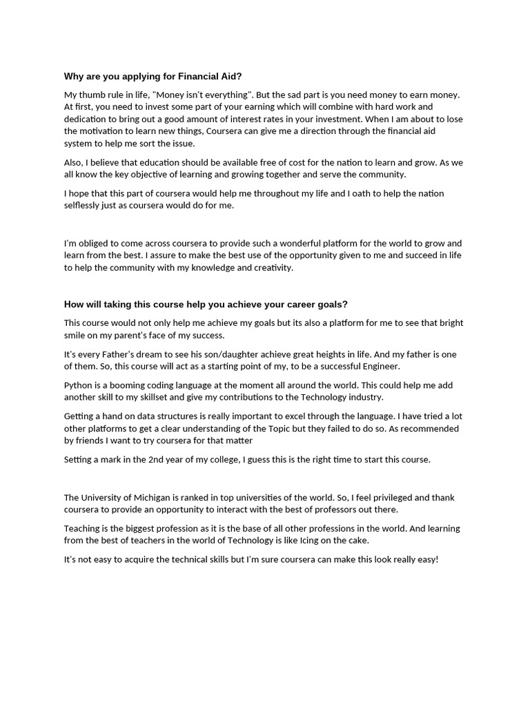 Coursera financial aid pdf