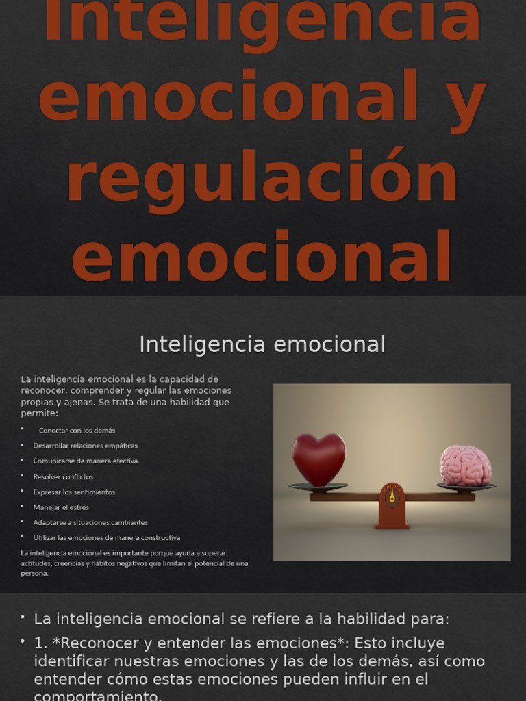 Inteligencia y Regulación Emocional | PDF | Las emociones ...
