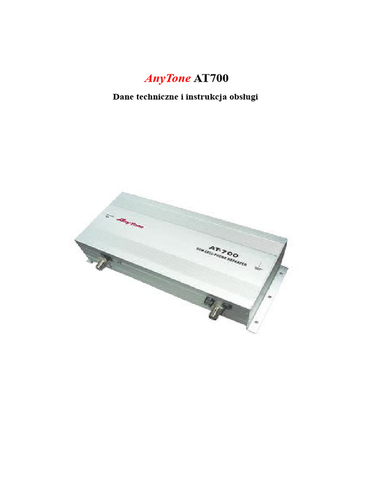 Wzmacniacz GSM AT700 | PDF