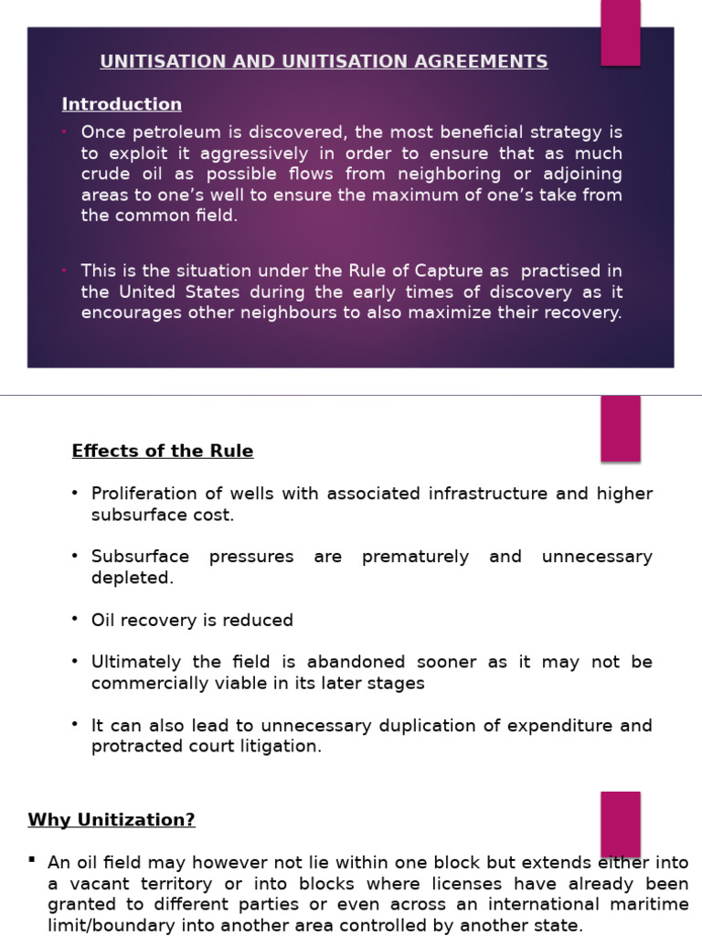 Understanding Unitization Agreements in Oil | PDF | Petroleum Reservoir ...