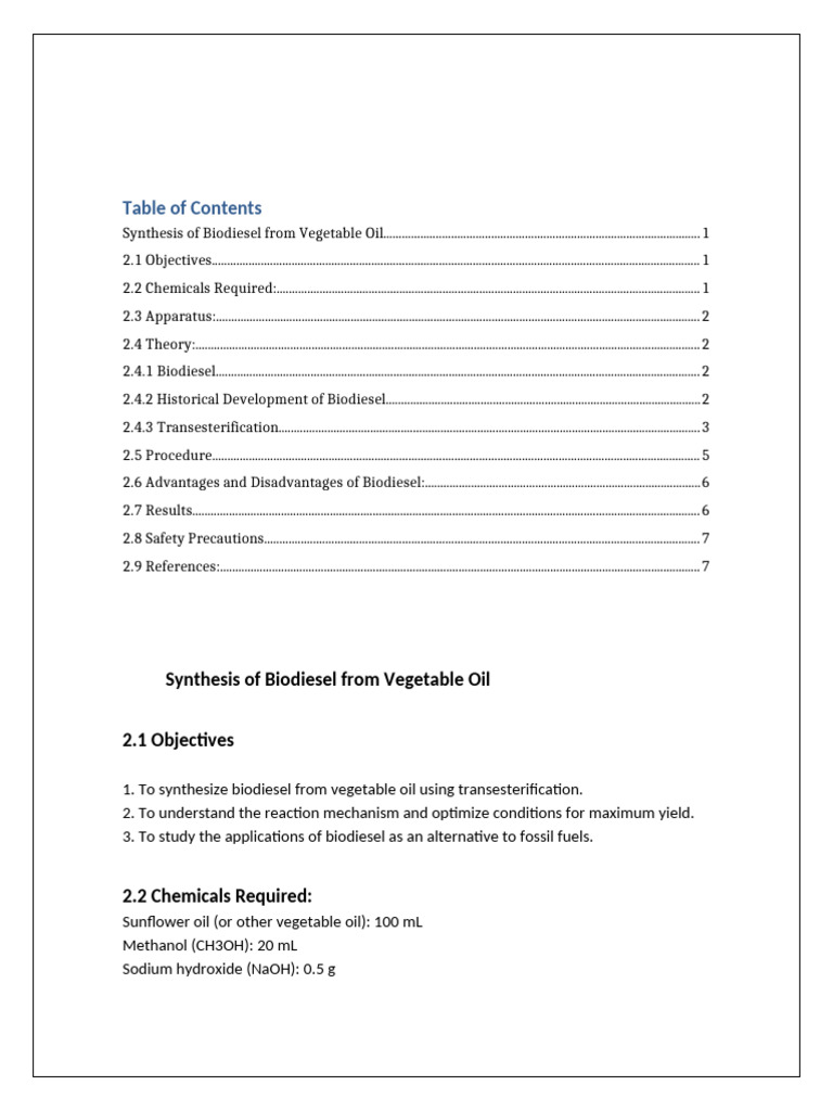 open ended-1 | PDF | Biodiesel | Ester