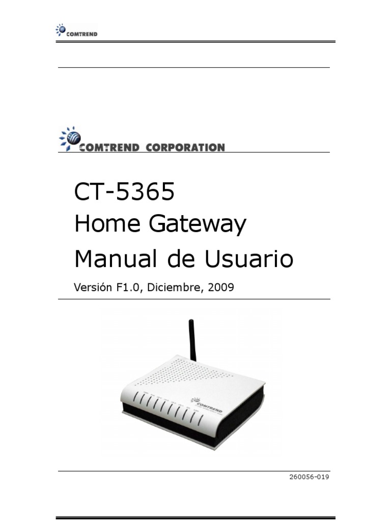CT 5365 | PDF | Dirección IP | Enrutador (Computación)