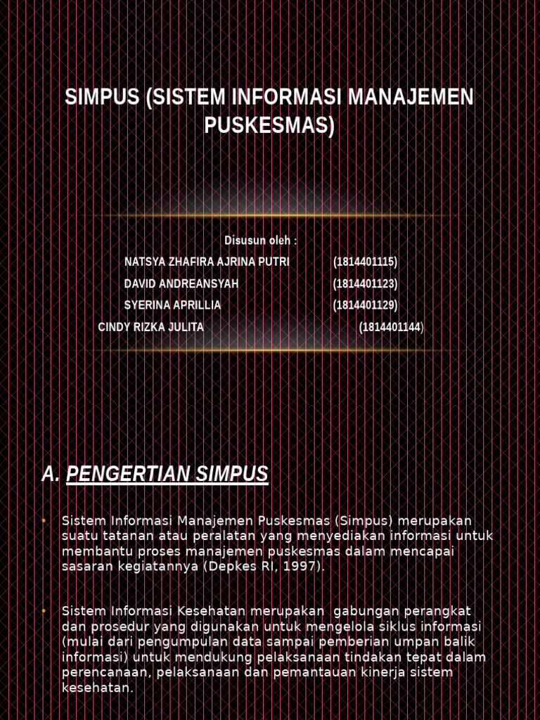 Simpus (Sistem Informasi Manajemen Puskesmas) | PDF