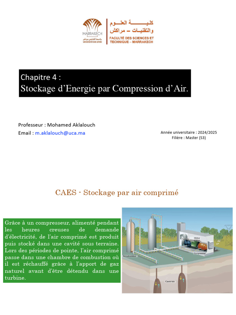 Stockage d'Énergie CAES : Compression d'Air | PDF | Stockage de l ...