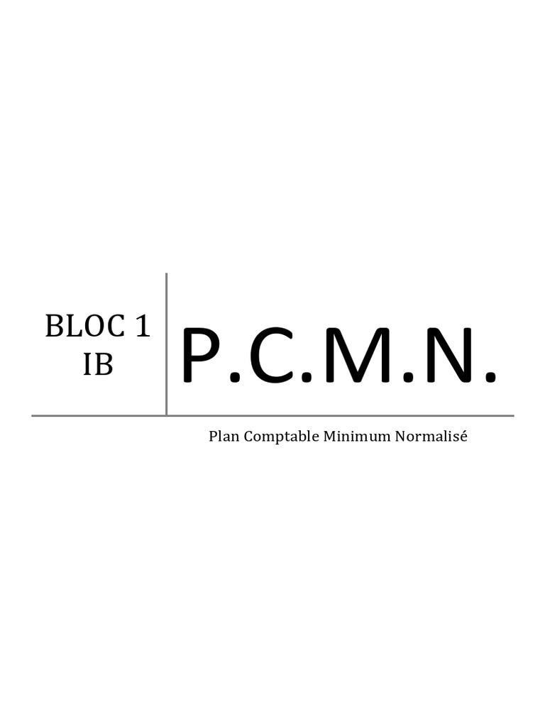Plan Comptable Minimum Normalisé | PDF | Prêts | Dépréciation